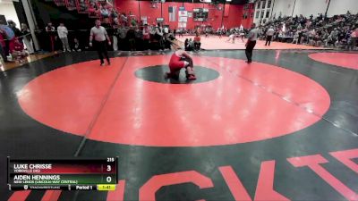 215 lbs Cons. Round 7 - Luke Chrisse, YORKVILLE (HS) vs Aiden Hennings, New Lenox (LINCOLN-WAY CENTRAL)