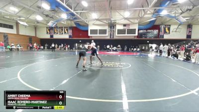 165 lbs Champ. Round 1 - Isaac Romero-martinez, Modesto College vs Amrit Cheema, Santa Rosa College