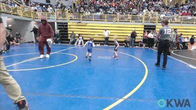 37 lbs Semifinal - Colt Manuel, Blackwell Wrestling Club vs Lane Gregory, Harrah