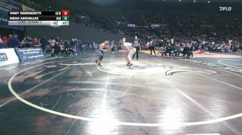 5A Boys 285 lbs Cons. Round 2 - Diego Arguelles, Hillsboro Boys vs Vinny DeBenedetti, Crater Boys