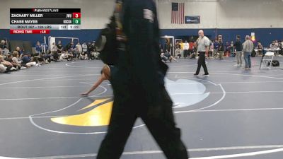 184 lbs 3rd Place - Zachary Miller, Johnson & Wales (RI) vs Chase Mayes, Coast Guard