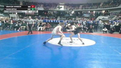 7A 113 lbs 1st Place Match - Braylen Johnson, Thompson HS vs Gavin Bittle, Hewitt-Trussville