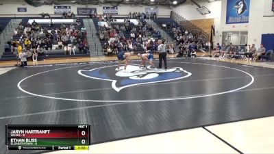 157 lbs Ethan Bliss, Elizabethtown vs Jaryn Hartranft, Wilkes