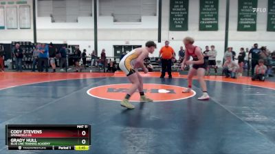 157-166 lbs Quarterfinal - Grady Hull, Blue Line Training Academy vs Cody Stevens, Springfield HS