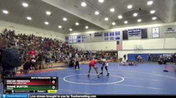120 lbs Champ. Round 2 - Oscar Mendoza, Santa Ana Wrestling vs Shane Burton, Venom