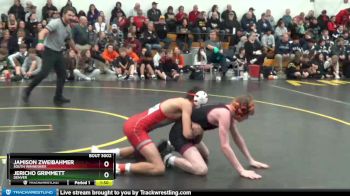 DIVISION 1 lbs Round 1 - Jericho Grimmett, Denver vs Jamison Zweibahmer, South Winneshiek