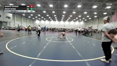 80 lbs Rr Rnd 3 - Maddox Gavrish, All American Wrestling Club Blue - EL vs Brody Myers, Mat Warriors - EL