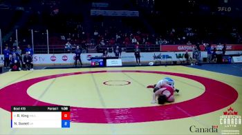 80kg Quarterfinal - Reid King, Montreal NTC / Loyola HS vs Nathan Sweet, London-Western WC