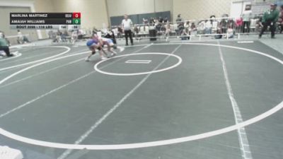 116 lbs Quarterfinal - Marlina Martinez, Beaver Dam WC vs Amaiah Williams, Paw