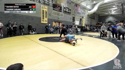 122 lbs Quarterfinal - Cooper Carling, Sierra Sabers vs Rayden Rayas, Fresno