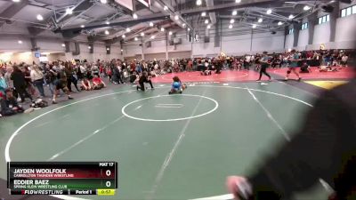 126 lbs Champ. Round 2 - Eddier Baez, Spring Klein Wrestling Club vs Jayden Woolfolk, Carrollton Thunder Wrestling
