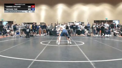 157 lbs 1st Place Match - Gabriel Ballard, LVWC vs Michael Turi, Wyoming Seminary