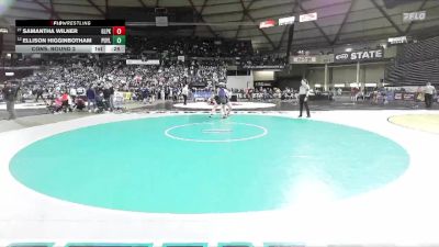 Girls 4A 170 lbs Cons. Round 2 - Samantha Wilner, Glacier Peak (Girls) vs Ellison Higginbotham, Puyallup (Girls)