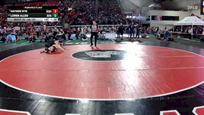 6A 157 lbs Champ. Round 1 - Hayden Nye, Rocky Mountain vs Loren Allen, Borah