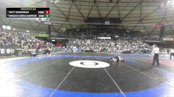 Boys 4A 120 lbs Quarterfinal - Hoyt Harshman, Sumner vs Moeleco Serna-Sampson, Spanaway Lake