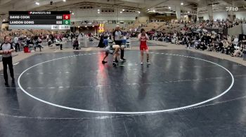 132 lbs Quarterfinals (8 Team) - Landon Goins, Bradley Central High School vs David Cook, Knoxville Halls High School