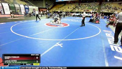 150 Class 2 lbs Champ. Round 1 - Lucas Estes, St. Michael The Archangel Catholic vs Kasen Forkum, Dexter