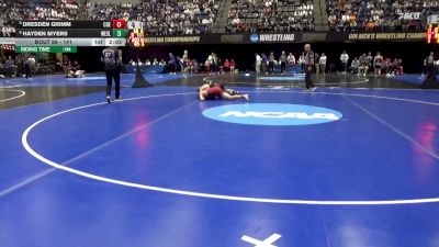 141 lbs Champ. Round 1 - Dresden Grimm, Coe vs Hayden Myers, Wesleyan (CT)