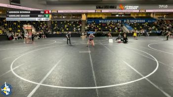 170 lbs Cons. Round 3 - Addison Bowman, Prairie, Cedar Rapids vs Addeline Graser, Omaha Westside Girls