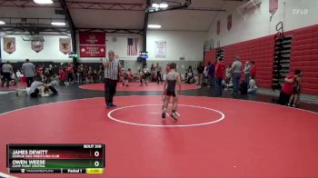 Quarterfinal - James DeWitt, Keokuk Kids Wrestling Club vs Owen Weese, Camp Point Central