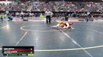 165 lbs Cons. Round 3 - Zoey Braun, Post Falls vs Adyson Harper, Crook County