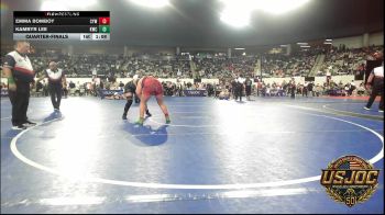 175 lbs Quarterfinal - Emma Bomboy, Coweta Tiger Wrestling vs Kambyr Lee, Keystone Wrestling Club