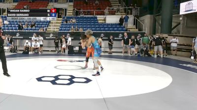 100 lbs Cons. Quarters - Rhoan Rambo, Oklahoma vs David Serrano, Florida