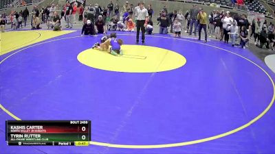77 lbs Cons. Round 6 - Tyrin Rutter, All-Phase Wrestling Club vs Kashis Carter, North Valley Jr Knights
