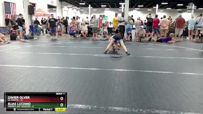 88 lbs Round 3 (6 Team) - Zavier Olver, Lil Shutts vs Elias Luciano, Moser`s Mat Monster