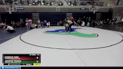 60 lbs Round 4 - Addison Tanaka, Spartan Wrestling Club vs Aydence Park, Thunder Ridge Outlaws