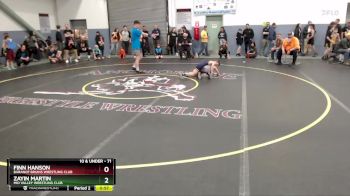 71 lbs Champ. Round 1 - Finn Hanson, Baranof Bruins Wrestling Club vs Zayin Martin, Mid Valley Wrestling Club