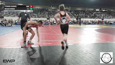 100 lbs Quarterfinal - Fysher Harris, Pawhuska Huskies JH vs Isaiah Stout, F-5 Grappling