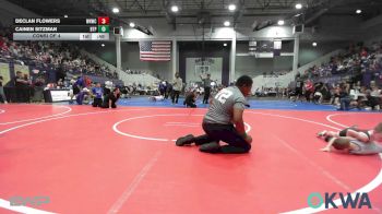 52 lbs Consi Of 4 - Declan Flowers, Warhorse Wrestling Club vs Cainen Sitzman, Tulsa Blue T Panthers