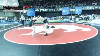 Girls 1B/2B/1A 190 Cons. Round 4 - Chloe Willis, Rainier (Girls) vs Leah Christensen, Royal (Girls)