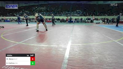 200 lbs Quarterfinal - Max Baca, Mustang Middle School vs Kaden Collins, Edmond North