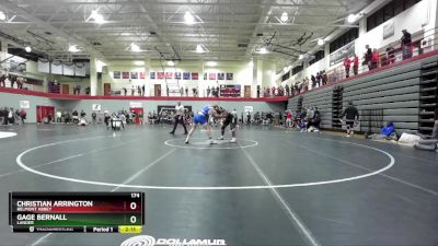 174 lbs Cons. Round 3 - Christian Arrington, Belmont Abbey vs Gage Bernall, Lander