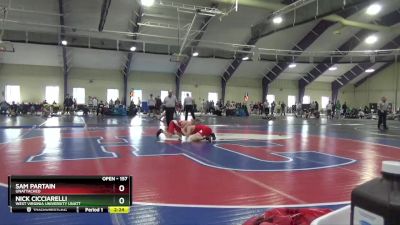 157 lbs Champ. Round 2 - Sam Partain, Unattached vs Nick Cicciarelli, West Virginia University Unatt