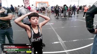 65 lbs Quarterfinal - Westyn Small, Eastside Youth Wrestling vs Preston Ridgeway, Cobra Wrestling Club