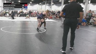 135 lbs Rr Rnd 1 - Mikaylah Potter, Capital City Wrestling Club - GK12E vs Madison Watts, Mat Demon Girls Blue - GK12E
