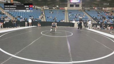 117 lbs Champ. Round 1 - Chloe Herrick, Baker University vs Angie Bianchi, OSU Cowgirl Wrestling Club