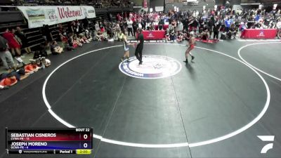 114 lbs Placement - Sebastian Cisneros, CVWA-FR vs Joseph Moreno, OCWA-FR