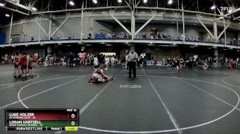 130 lbs Finals (2 Team) - Logan Hartzell, Ragin Raisins Catawba vs Luke Holzer, U2 Uprising Blue