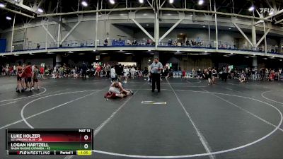 130 lbs Finals (2 Team) - Logan Hartzell, Ragin Raisins Catawba vs Luke Holzer, U2 Uprising Blue