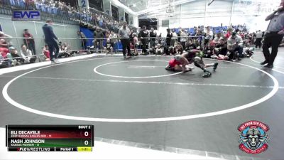 64 lbs Semis (4 Team) - Eli DeCavele, East Kansas Eagles Red vs Nash Johnson, Kansas Mayhem