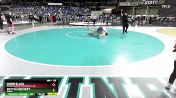 155 lbs Cons. Semi - Peyton Beckett, NWWC vs Aydin Black, Rainier Junior Wrestling Club