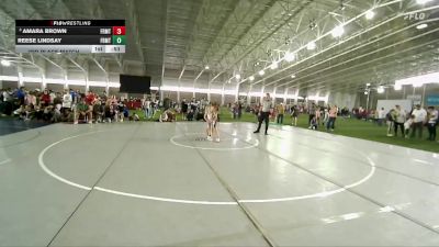 55 lbs 3rd Place Match - Reese Lindsay, Altamont Longhorns vs Amara Brown, Salt Flats Wrestling Club