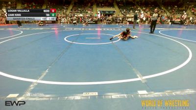 70 lbs Quarterfinal - Logan Vallalla, Mat Assassins vs Liam King, Thoroughbred Wrestling Academy