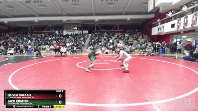 159 lbs 7th Place Match - Jack Kramer, St Bernard High School vs Oliver Saelao, College Park High School