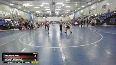 96 lbs Cons. Round 2 - Beckett Berglund, Sanderson Wrestling Academy vs Hayden Hicken, Wasatch Wrestling Club