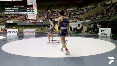 Open Men - 79 lbs Champ. Round 1 - Richard Garcia, Golden Hawks Wrestling Club vs Mohammad Safa, Ground Creatures Wrestling